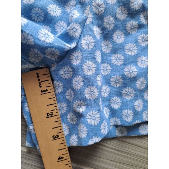 New Abercrombie & Fitch Womens Blue Floral Linen Blend Elastic Waist Shorts XS - Picture 11 of 11